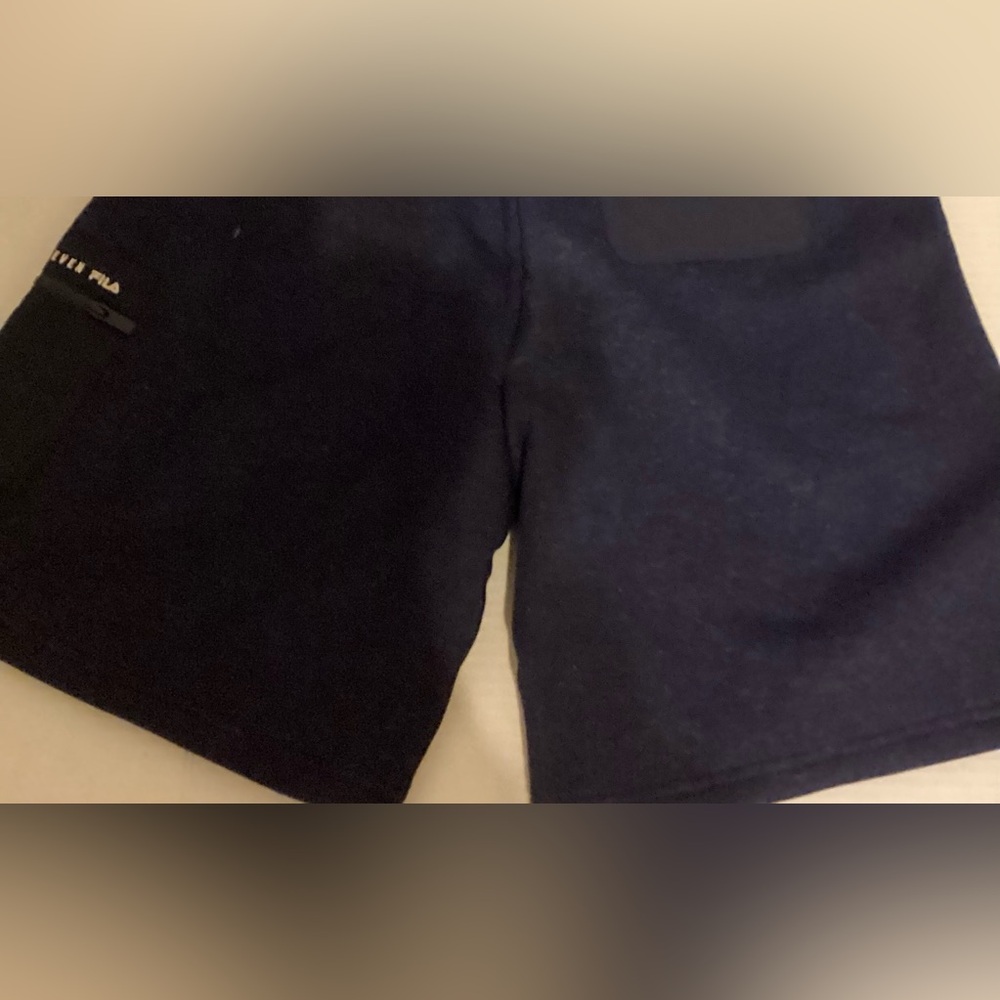 Fila Drawstring Shorts Zippered Leg Pocket M Navy Blue - Picture 4 of 9